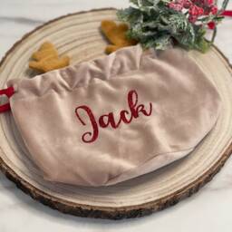 Personalised Reindeer Bag- Christmas Eve Box Filler - Treat Bag Stocking Filler - thumbnail 4