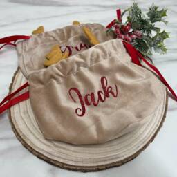 Personalised Reindeer Bag- Christmas Eve Box Filler - Treat Bag Stocking Filler - thumbnail 2