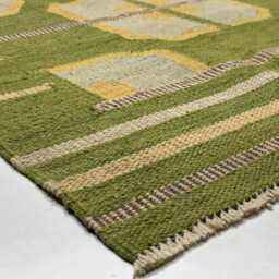 Handmade Swedish Kilim Rug Custom Scandinavian Wool Rug, Boho Decor Minimalist Carpet - thumbnail 2