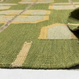 Handmade Swedish Kilim Rug Custom Scandinavian Wool Rug, Boho Decor Minimalist Carpet - thumbnail 3