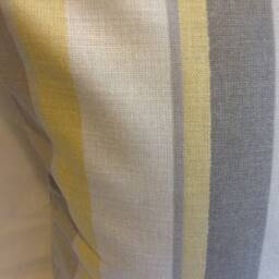 Yellow, Grey, Cream Striped Cushion Cover - thumbnail 3