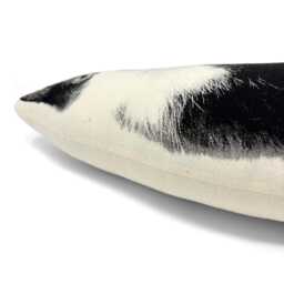 Silkscreened Kitten Pillow, Contour Shaped, Black & White Cat Lover Gift - thumbnail 2