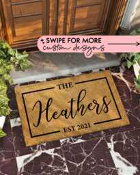 Est Date Doormat - Established Housewarming Closing Realtor Personalized Coir Welcome Mat - thumbnail 1