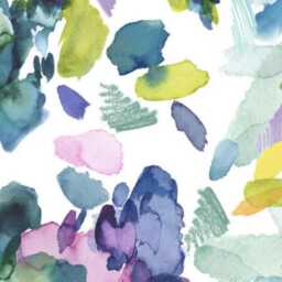 Bluebellgray Palette Cushion Cover Abstract Floral Cotton Linen Throw Pillow - thumbnail 2