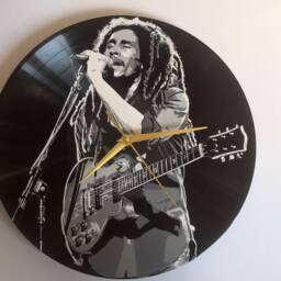 Painted Reggae Vinyl Record Clock, . Wall Clock . Gift For Music Lover - thumbnail 2