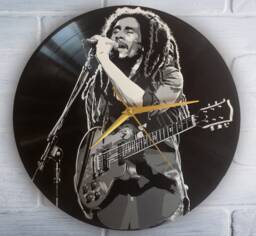 Painted Reggae Vinyl Record Clock, . Wall Clock . Gift For Music Lover