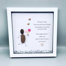 Retirement Gift, Good Luck Present, Pebble Art Picture Framed Poem, Wall Art, Home Decor Gift - thumbnail 4