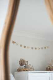 Daisy Chain Bunting - Boho Nursery Decor - Felt Garland Baby Girl Wall Hanging - thumbnail 1