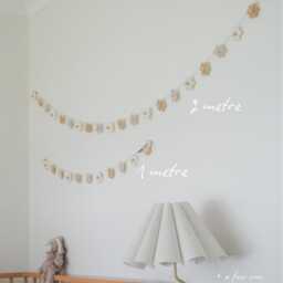 Daisy Chain Bunting - Boho Nursery Decor - Felt Garland Baby Girl Wall Hanging - thumbnail 3