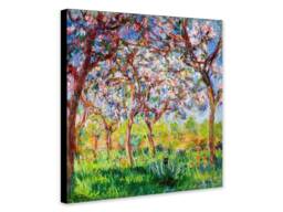 Monet Spring in Giverny Canvas Print - Black Cat Funny Wall Art - thumbnail 1