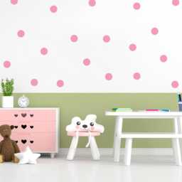 Pink Polka Dot Wall Decals Peel & Stick Nursery Stickers - thumbnail 2