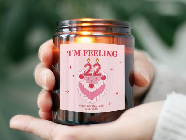 Taylor Candle - 22nd 30Th 21st 18Th Birthday Gift For Friend Sister Colleague Customizable Age Swiftie Eras - image 1