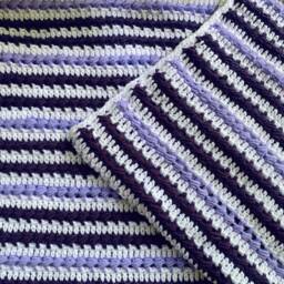 Purple & White Baby Blanket - thumbnail 2