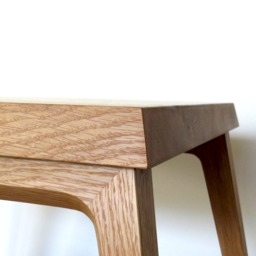 Small Mid-Century Modern Contempoary Childrens Table Desk in Solid American White Oak Wood - thumbnail 3