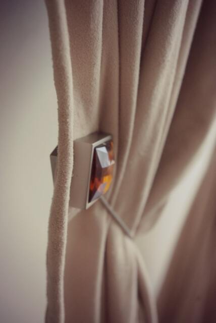 Magnetic Silver/Gold Crystal Curtain Holdback - 530mm Tieback, Pullback, Drapery Holder Tie Back - Pack Of 1 - image 1