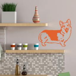 Corgi Dog Vinyl Wall Decal Welsh Cardigan Shepherd Sticker - thumbnail 1