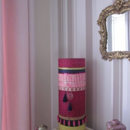 "Colorful Table Lamp, Made Of Quality Japanese & Nepalese Paper. Created By Me, ""Olgane" - thumbnail 3