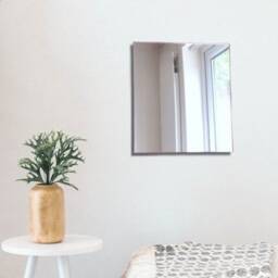 Square Acrylic Wall Mirror Personalized Engraving, Shatterproof - thumbnail 2