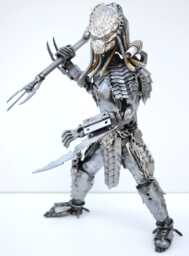 Recycled Metal Predator Sculpture, Handmade Industrial Art, Father Day Gift For Men - thumbnail 1