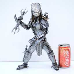 Recycled Metal Predator Sculpture, Handmade Industrial Art, Father Day Gift For Men - thumbnail 2