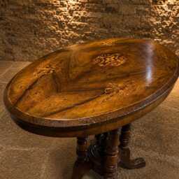Victorian Burr Walnut Marquetry Oval Centre Table - Antique English Occasional Circa 1860-1880 - thumbnail 4