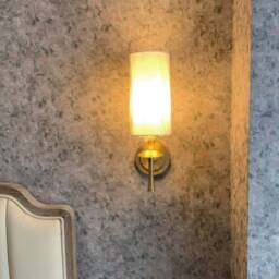 Modern Linen Shade Wall Sconce Black Or Gold Bathroom Vanity Light - thumbnail 3