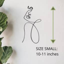 Woman Face Metal Wall Art Home Decor, Modern Wire Living Room Bedroom Homemade Hangings 30Th Birthday Gift For Women - thumbnail 3