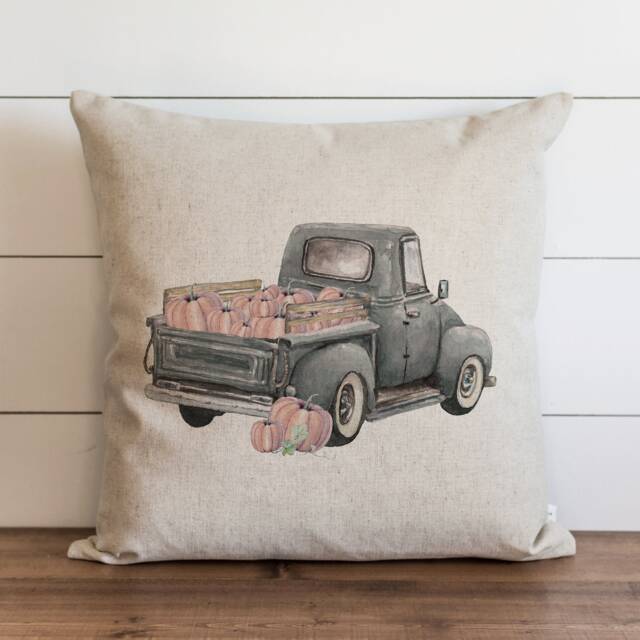 Fall Pillow Cover // Truck {style 1} Autumn Thanksgiving Home Decor Farmhouse - image 1