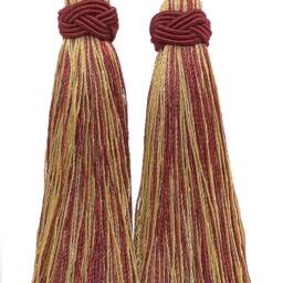 "D??copro Double Tassel Curtain & Drapery Tieback/Holdback, 4"", 26" - thumbnail 2