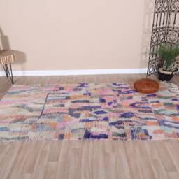 Pink Moroccan Rug, Soft Boujaad 5x8 Ft - thumbnail 2