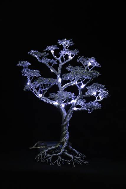 Wire Bonsai Spiritree With White Led Lights - image 1