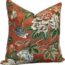 Colefax & Fowler Chilgrove Red Cushion Cover Pillow Double Sided - thumbnail 2