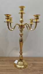 80cm 5 Arm Gold Candelabra Metal Candle Holder - thumbnail 1