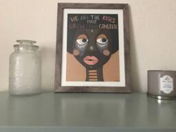Roses X Concrete Print Framed