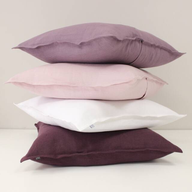 Linen Throw Pillowcase in Various Colors, Lumbar Or Square Pillow Cover, Custom Linen Decorative Cover - image 1
