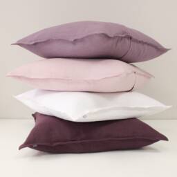 Linen Throw Pillowcase in Various Colors, Lumbar Or Square Pillow Cover, Custom Linen Decorative Cover - thumbnail 1