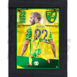 Norwich City Fc Pukki 21/22 Action Poster - Officially Licensed Product A4/A3 + Framed Option - thumbnail 2