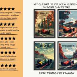Nurburgring F1 Poster Vintage Grand Prix Racing Art - thumbnail 2