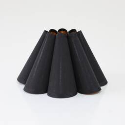 Handmade Black Fabric Lampshade Skirt Shape -15# - thumbnail 1