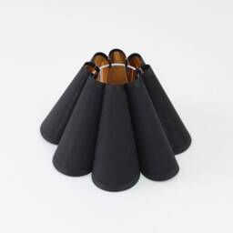 Handmade Black Fabric Lampshade Skirt Shape -15# - thumbnail 3