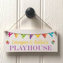 Personalised Playhouse Sign Grey Pink Owls Kids Playhouse Sign/ Spiel Haus/ Playroom Signs// - thumbnail 3