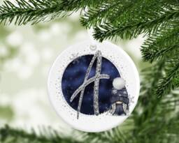 Gonk Gonks Christmas Personalised Navy Kids Gift Present Keepsake Novelty Bauble Tree Xmas Son Mum Girlfriend Dad Daughter - thumbnail 1