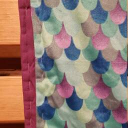 Sparkly Mermaid Blanket - Nursery Scales Baby Girl Nautical Shower Gift Kids Room Toddler - thumbnail 2