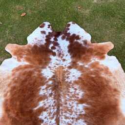 Genuine Brown White Speckled Cowhide Rug - Authentic Brazilian Hair On Cow Hide Large Western Farmhouse Area Decor- Ideal Gift For Her - thumbnail 2