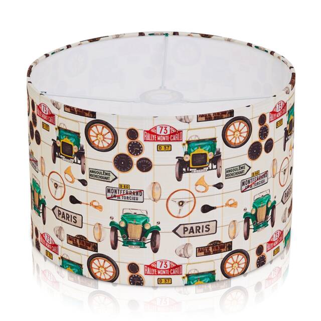 Vintage Motor Racing Car/Signs Lampshade, Ceiling Light Table Lamp Shade - image 1