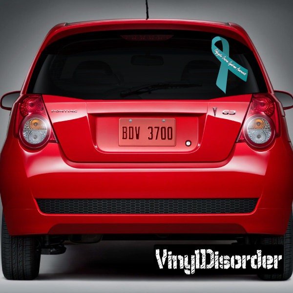 Polycystic Ovarian Syndrome Awareness Ribbon Vinyl Wall Decal Or Car Sticker