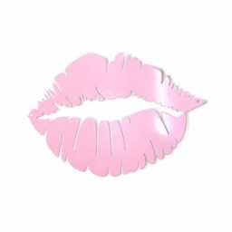 Red Lips Metal Wall Art - Kiss Decor Handmade Steel Hanging Bedroom UK Made Gift - thumbnail 3