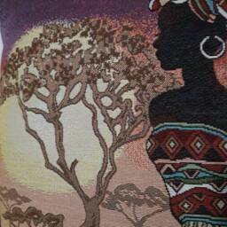 African Jacquard Tapestry Cushion Cover 45x45 cm. Trendy Interior Decoration - Decorative Housewarming Birthday - thumbnail 3
