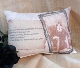 The Picture Of Dorian Gray Pillow, Book Lover Gift, Halloween Decor, Macabre Spooky Classic Horror Story Themed - thumbnail 1