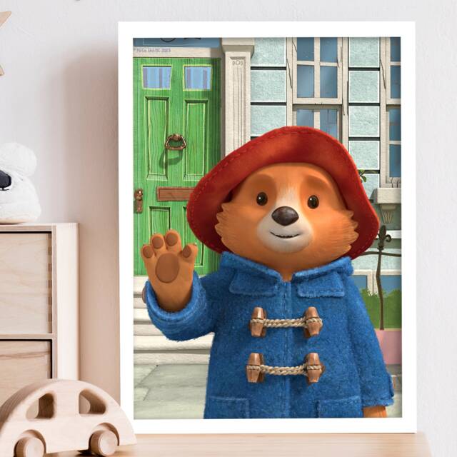 Paddington Bear Tv Print - Outside Waving Wall Art - image 1